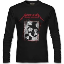 Lordd  T-Shirt   Metallica - Grup Elemanları High Siyah Erkek Sweatshirt