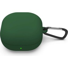 Microsonic Samsung Galaxy Buds 2 Mat Silikon Kılıf Koyu Yeşil