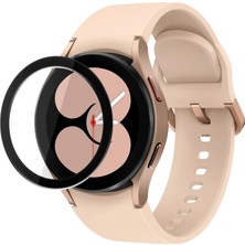 Microsonic Samsung Galaxy 4 40MM Tam Kaplayan Temperli Cam Full Ekran Koruyucu Siyah