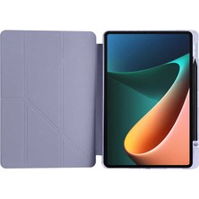 Mobaxaksesuar Xiaomi Mi Pad 5 Kılıf Kalem Bölmeli Trifolding Case Mor