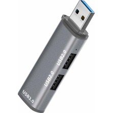 Microsonic 3 Port Hub USB 3.0 Çoğaltıcı Çoklayıcı Gri