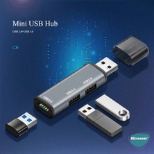 Microsonic 3 Port Hub USB 3.0 Çoğaltıcı Çoklayıcı Gri