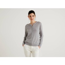 Benetton Bisiklet Yaka Merino Hırka
