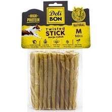 Delibon Deri Burgu Çubuk Orta Boy 50LI Paket Naturel