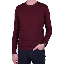 Ottomoda Erkek Bordo Bisiklet Yaka Kazak, OT-KZK-20004