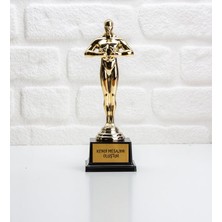 Herkesetoptantic Kişiye Özel Oscar Büyük Boy Dekoratif Obje Gold