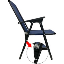 Moniev Natura 4 Adet Kamp Sandalyesi Katlanır Piknik Sandalye Oval Bardaklıklı Lacivert + MDF Masa