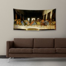Vagonik  Leonardo Da Vinci Son Akşam Yemeği Duvar Örtüsü Halısı (70 x 150 Cm)