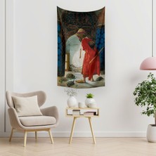 Vagonik Osman Hamdi Bey Kaplumbağa Terbiyecisi Duvar Örtüsü Halısı (150 x 100 Cm)