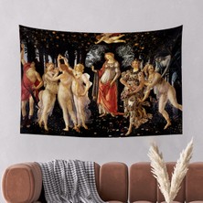 Vagonik Botticelli Primavera Desenli Duvar Örtüsü Halısı Renkli 140 x 100 cm Modern Tasarım