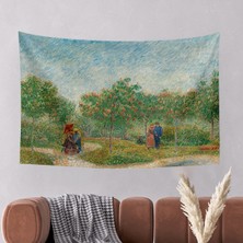 Vagonik Van Gogh Çiftler Bahçesi Duvar Örtüsü Halısı (140 x 100 Cm)