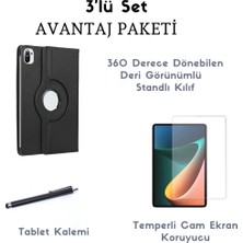 wowacs Xiaomi Mi Pad 5 3'lü Set Standlı Dönebilen Tablet Kılıfı + Temperli Ekran Koruyucu + Kalem