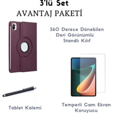 wowacs Xiaomi Mi Pad 5 3'lü Set Standlı Dönebilen Tablet Kılıfı + Temperli Ekran Koruyucu + Kalem