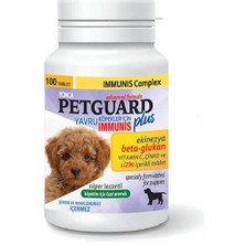 Petguard Yavru Köpekler Için Ekinezya Beta-Glukan ve Çinkolu Immunis Tableti 100 Adet