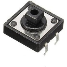 Emay Center 5 Adet 12X12X7.3MM 4 Pinli Siyah Push On Off Buton - Tact Switch