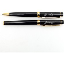 Scrikss Honour 38 İsme Özel Dolma + Tükenmez Kalem Seti Siyah 2'li