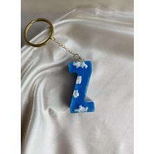 Venüs Takı ve Aksesuar Bulut Desenli Altın Kalp Başlıklı Tasarım Z Harfi Anahtarlık