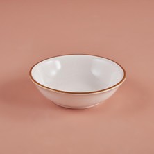 Bella Maison Allure Seramik Çorba Kasesi 6'lı Beyaz-Gold (14,5 cm)