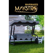 Shey Maystro  Marmaris 3 Kişilik Bahçe Salıncağı Balkon Salıncak 200 cm