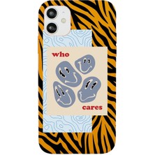 Gritty Apple iPhone 11 Uyumlu Zebra Who Cares Desenli Premium Lansman Kılıf 