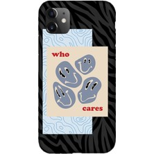 Gritty Apple iPhone 12 Uyumlu Zebra Who Cares Desenli Premium Lansman Kılıf 