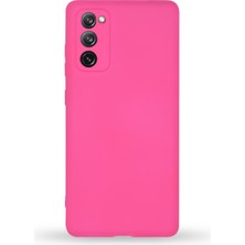 Case World Samsung Galaxy S20 Fe ile Uyumlu Kapak Kamera Korumalı Içi Kadife Lansman Silikon ile Uyumlu Kılıf - Neon Pembe