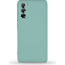 Case World Samsung Galaxy S20 Fe ile Uyumlu Kapak Kamera Korumalı Içi Kadife Lansman Silikon ile Uyumlu Kılıf - Turkuaz