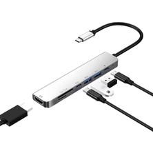 Ultratekno 7in1 Sd USB Type-C Hub Pd Hdmı Girişli Çevirici Çoklayıcı