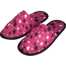 Okanmed C202 Yıldızlı Kışlık Havlu Kumaş Kadın Ev Misafir Terliği