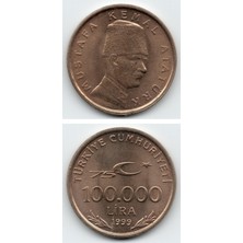 Benim Koleksiyonum 100.000 Lira (1999) 75. Yıl Çil Eski Madeni Para
