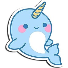 Zobar Markt Unicorn Balık Defter Ajanda Planner Laptop Sticker, 5 cm