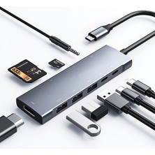 Ally 9 In1 Type C Hub 4K 30hz Ethernet,hdmi USB 3.0,sd,pd Adaptör AL-34843