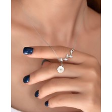 Papatya Silver 925 Ayar Gümüş Taşlı Yasemin Çiçeği Kadın Kolye