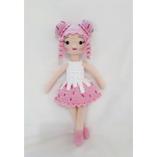 Sütlü Pembe maviş Cupcake Organik Örgü Oyuncak