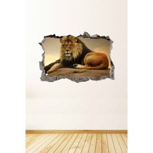 Kt Grup Ormanların Kralı Erkek Aslan 3D Duvar Sticker