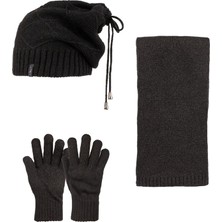 Bd Giyim 3'lü Bere Takımı Siyah ( Bere-Eldiven-Boyunluk )