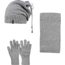 Bd Giyim 3'lü Bere Takımı Gri ( Bere-Eldiven-Boyunluk )8680797092697