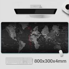 Ally Dünya Desenli Rgb LED Işıklı Oyuncu Mouse Pad 300*800*4MM AL-34806