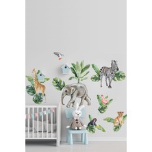 Kt Grup Tropikal Safari Duvar Sticker Seti