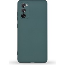 Kzy Samsung Galaxy S20 Fe Kapak Kamera Korumalı Içi Kadife Lansman Silikon Kılıf - Yeşil