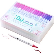Beauty Life 100 Renk Çift Uçlu Fırça Kalemler Sanat Işaretleyiciler (Yurt Dışından)
