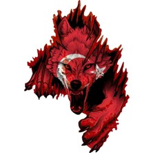 Tsc Türk Bayrağı Kurt Sticker Yapıştırma 18 cm 2'li