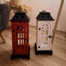 Tasarloxi Ahşap Dekoratif Ikili Fener Mumluk