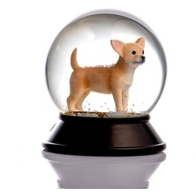 Snoowg Cam ve Reçine Altın Patiler Chihuahua (Kayısı) Kar Küresi