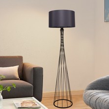 Homing Dora Kumaş Başlıklı Metal Lüx Lambader