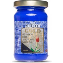 Artdeco Gold : Geleneksel Ebru Boyası : 105 ml : Koyu Mavi 446 S.4
