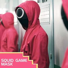 Samur Squid Game Maskesi Kalamar Oyun Maskesi Yuvarlak