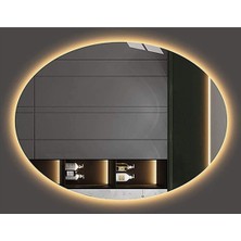 Global Led Mirror 80X60 Günışığı Elips Işıklı Ayna Banyo Aynası Tuvalet Aynası Ledli Ayna 80*60 Elips