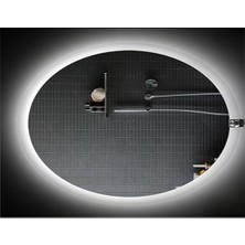 Global Led Mirror Elips Işıklı Banyo Makyaj Konsol Ledli Ayna 80*60 Yan Elips