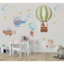 Kt Grup Yavru Hayvanların Gökyüzüne Yolculuğu Watercolor Xl Duvar Sticker Seti